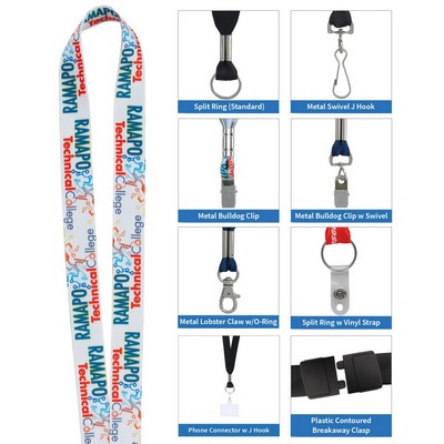 Good Value™ 3/4" RPET Fine-Print Lanyard